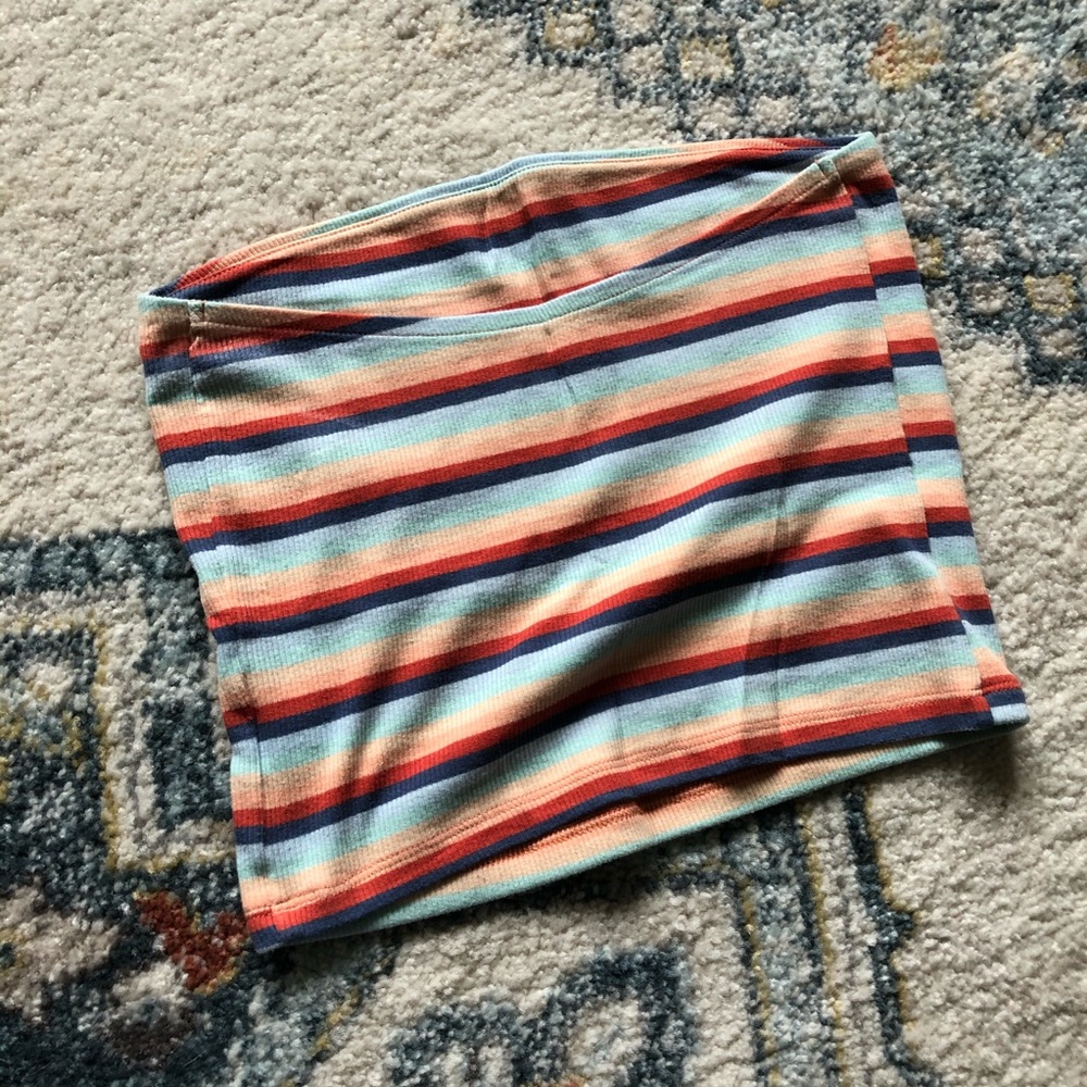 AE strapless ribbed crop top